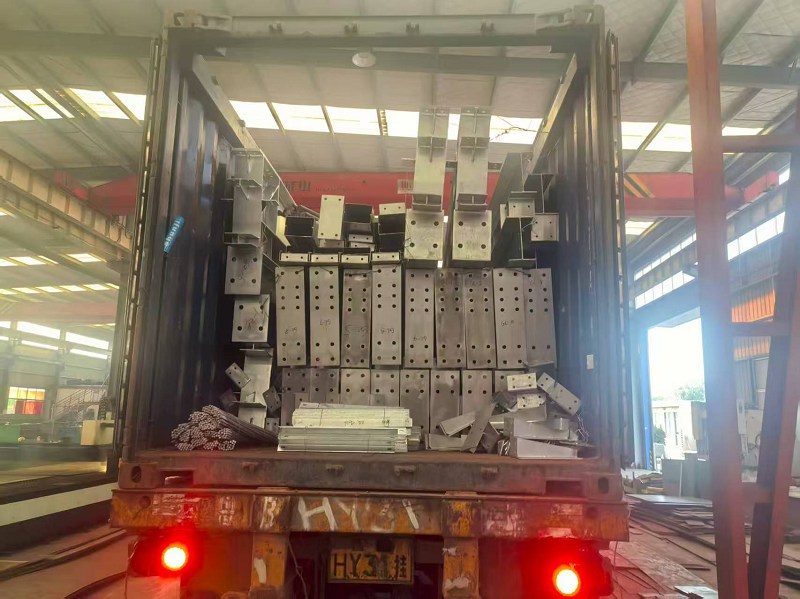 అనుకూలీకరించిన ఉక్కు నిర్మాణం ఫాల్క్లాండ్ దీవులకు రవాణా చేయబడిన మొక్క